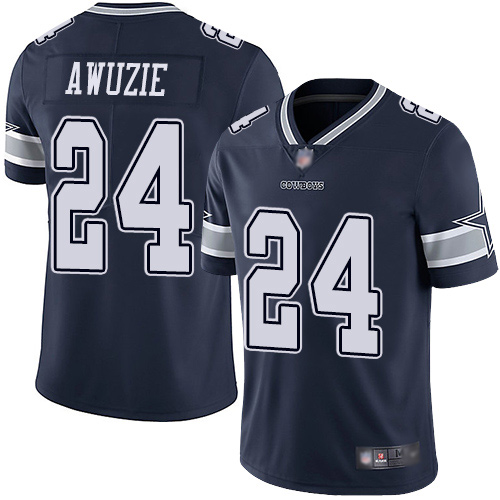 Men Dallas Cowboys Limited Navy Blue Chidobe Awuzie Home #24 Vapor Untouchable NFL Jersey
